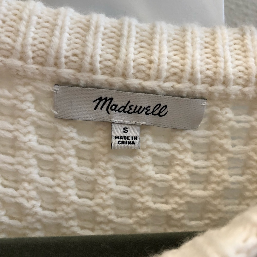Madewell Cream/ white sweater